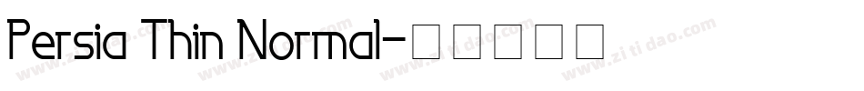 Persia Thin Normal字体转换
